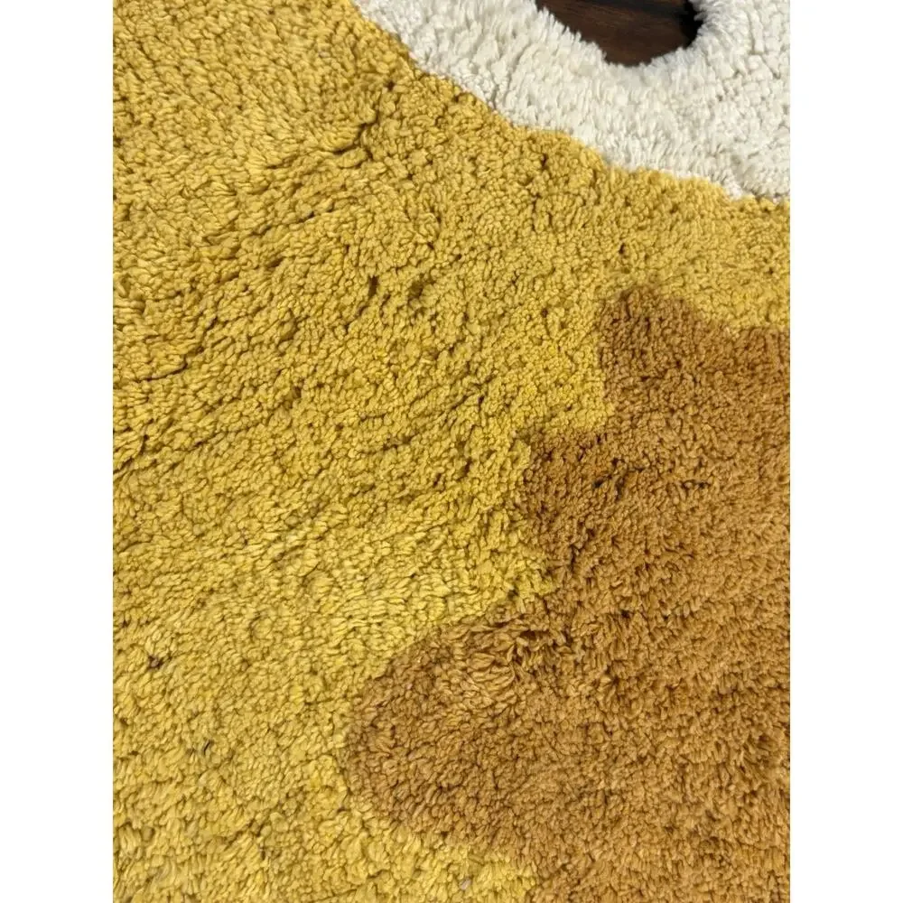 Rubber Duckie Duck Shaped Bath Rug Mat Absorbent 100% Cotton Washable Yellow NWT